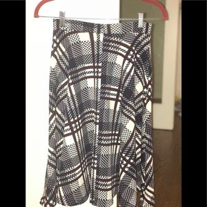 Plaid mid length skirt